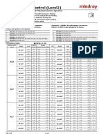 Clinchem Multi Control (Level2) : Value Sheet of Mindray Bs Measurement System