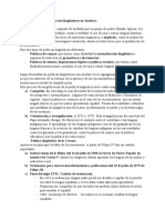 Política lingüística y contactos en América