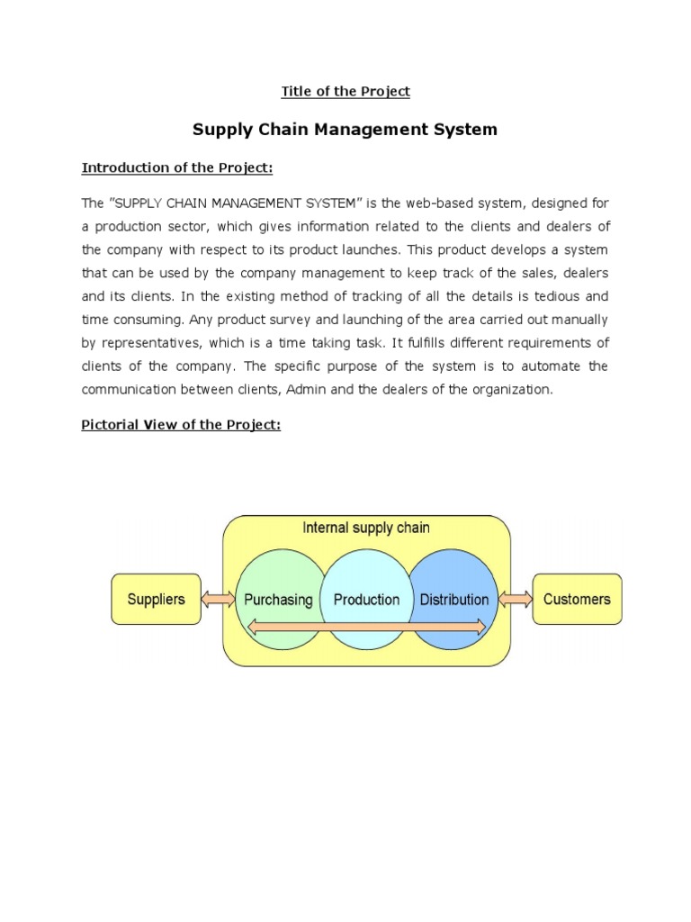 PHP and Mysql Project On Supply Chain Management System | PDF