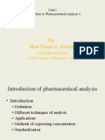 Pharmaceutical Analysis Introduction