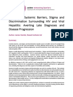 Addressing Systemic Barriers Stigma and Discrimination Surrounding HIV and Viral Hepatitis - Final