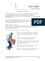 Back Safety Materials Handling Fact Sheet 0