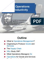 Topic I: Operations and Productivity