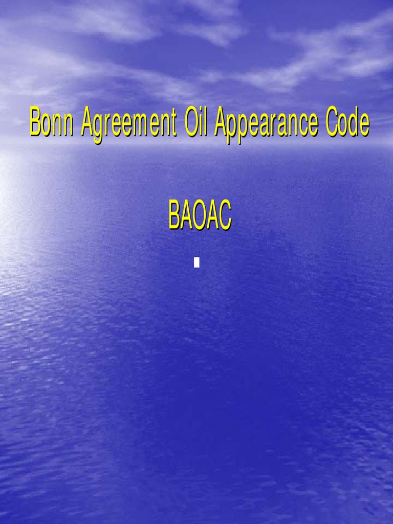 Bonn Agreement Oil Appearance Code | PDF | Area | Petroleum