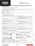 Application For A Bank Guarantee or Amendment Renewal Cancellation of A Bank Guarantee