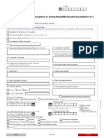 Application For A Bank Guarantee or Amendment Renewal Cancellation of A Bank Guarantee