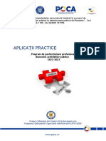Aplicații Practice: Program de Perfecționare Profesională În Domeniul Achizițiilor Publice 2022-2023