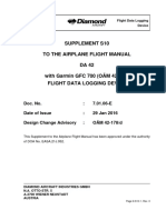 Supplement S10 To The Airplane Flight Manual DA 42 With Garmin GFC 700 (OÄM 42-102) Flight Data Logging Device