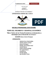 Teorías del Crecimiento y Desarrollo Económico en el Cusco