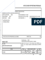Nota de Cargo Por Prestamos Personales: Soles Moneda