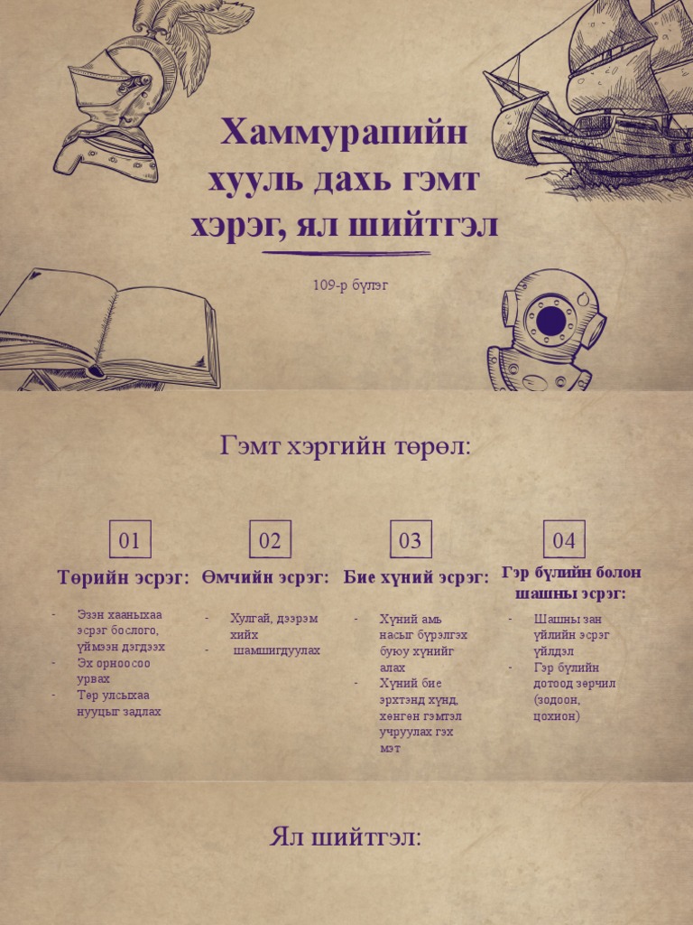 Хаммурапийн хууль дахь гэмт хэрэг, ял шийтгэл | PDF
