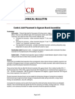 Technical Bulletin: Control Joint Placement in Gypsum Board Assemblies