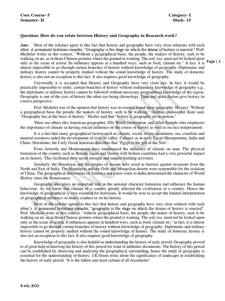 History and Geography | PDF