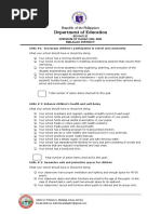 Child Friendly School System (CFSS) Checklist | PDF | Classroom | Teachers
