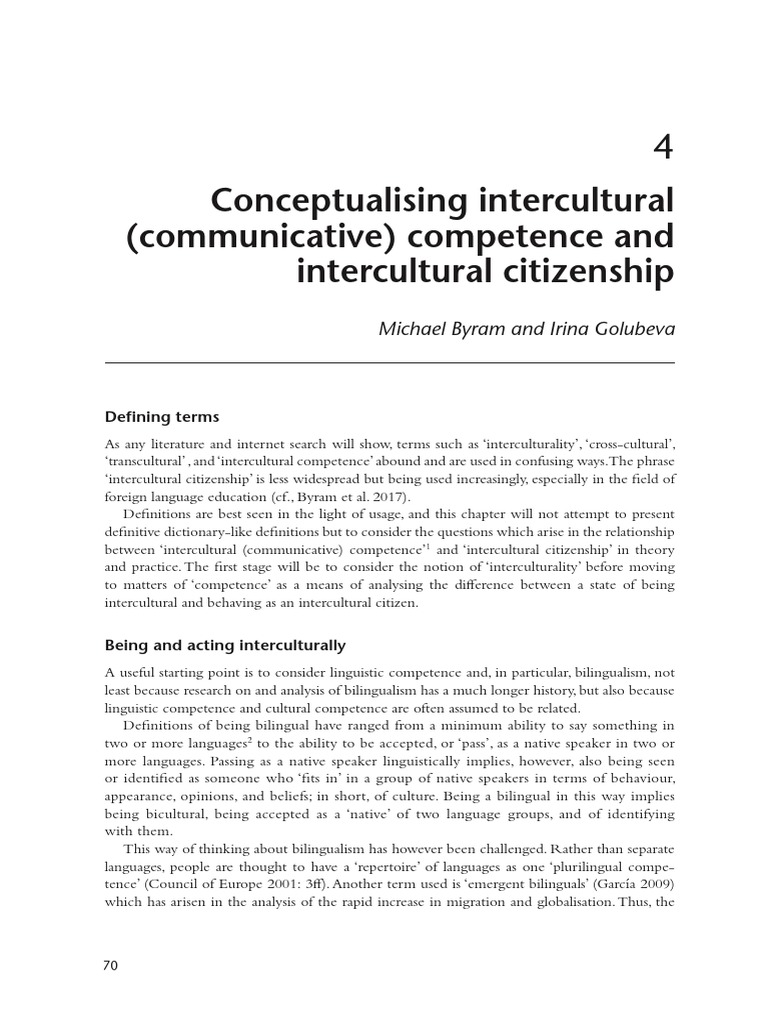 Chapter4 Intercultural Citizenship | PDF
