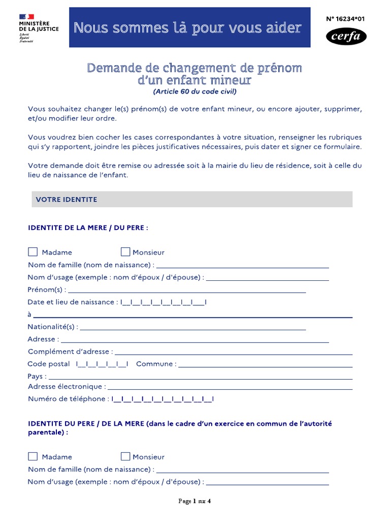 Cerfa 1623401 PDF