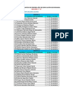 LISTAS DE SECUNDARIA 2022