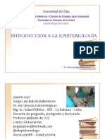 Introduccion A La Epistemología: Universidad Del Zulia