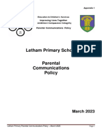 LethamPS - Parental Communications Policy