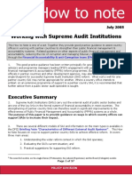 Working With Supreme Audit Institutions: Executive Summary