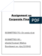 Corporate Finance Assignment
