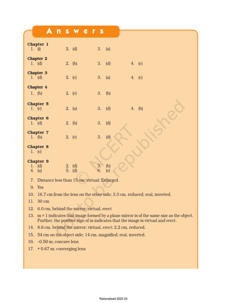 Science Class 10 PDF