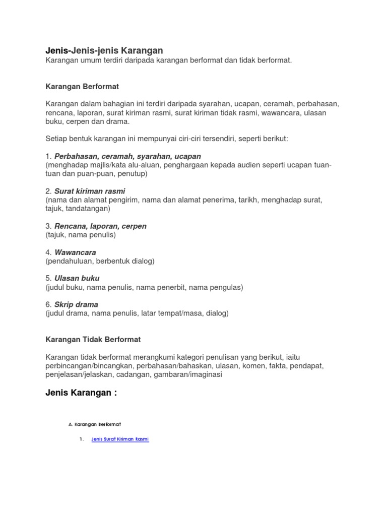 14 Jenis Karangan Pdf