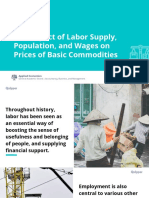 The Impact of Labor Supply, Population, and Wages On Prices of Basic Commodities