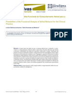 Possibilidades Da Análise Funcional Do Comportamento Verbal para A Prática Clínica