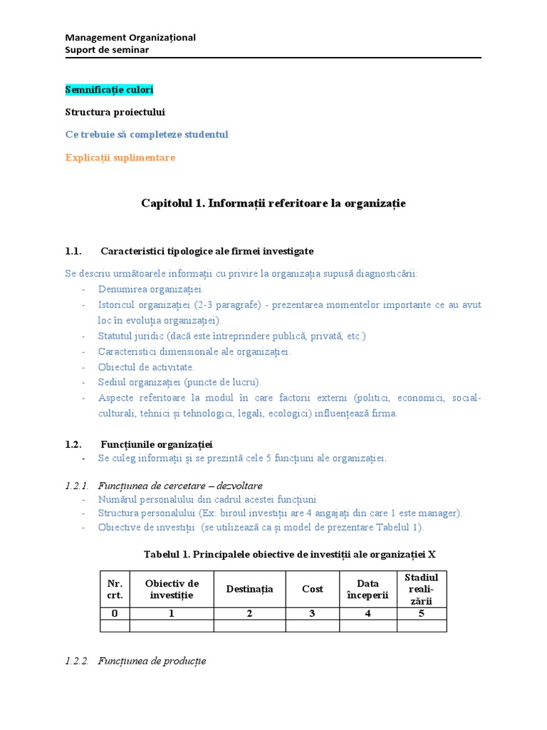 Structură Proiect 2022-2023 - Pentru Online - Ase | PDF