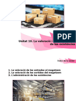 Unitat 10. La Valoració I L'administració de Les Existències