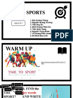 Unit 4: SPORTS: Group 5