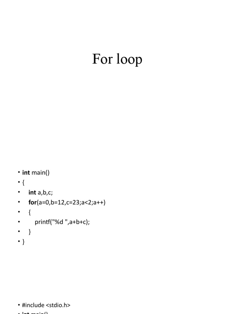 For Loop | PDF | Control Flow | Computer Engineering