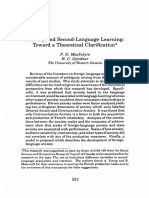 Anxiety and Second-Language Learning: Toward A Theoretical Clarification