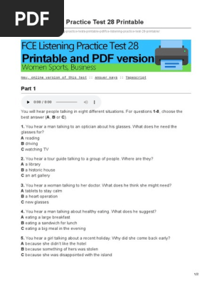 engexam.info-FCE Listening Practice Test 28 Printable