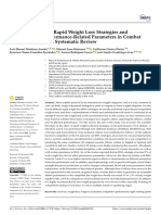 Effects of Different Rapid Weight Loss Strategies and Percentages On Performance-Related Parameters in Combat Sports: An Updated Systematic Review