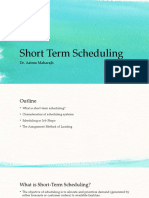 Short Term Scheduling