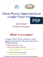 Charm Physics Opportunities at A Super Flavor Factory: David Asner Carleton University