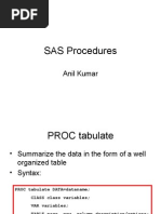 SAS Procedures