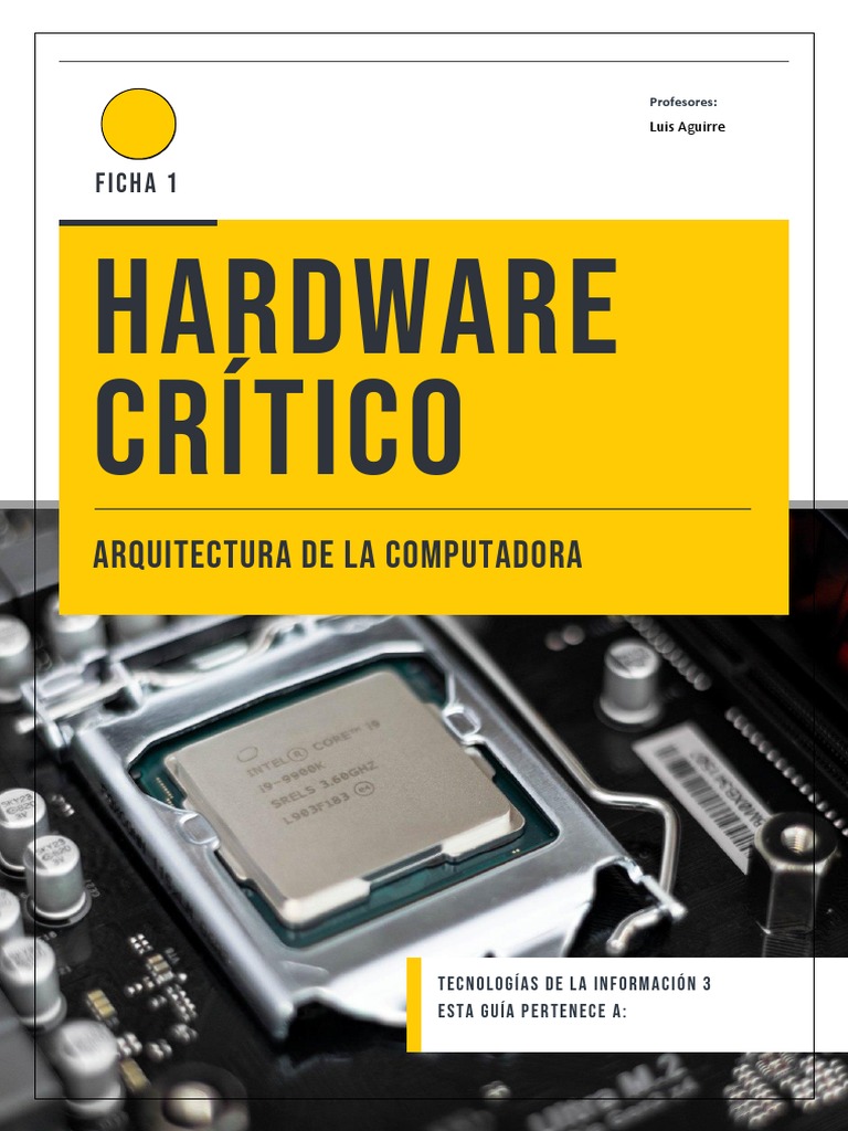 Hardware Crítico en Computadoras | PDF | Hardware de la computadora ...