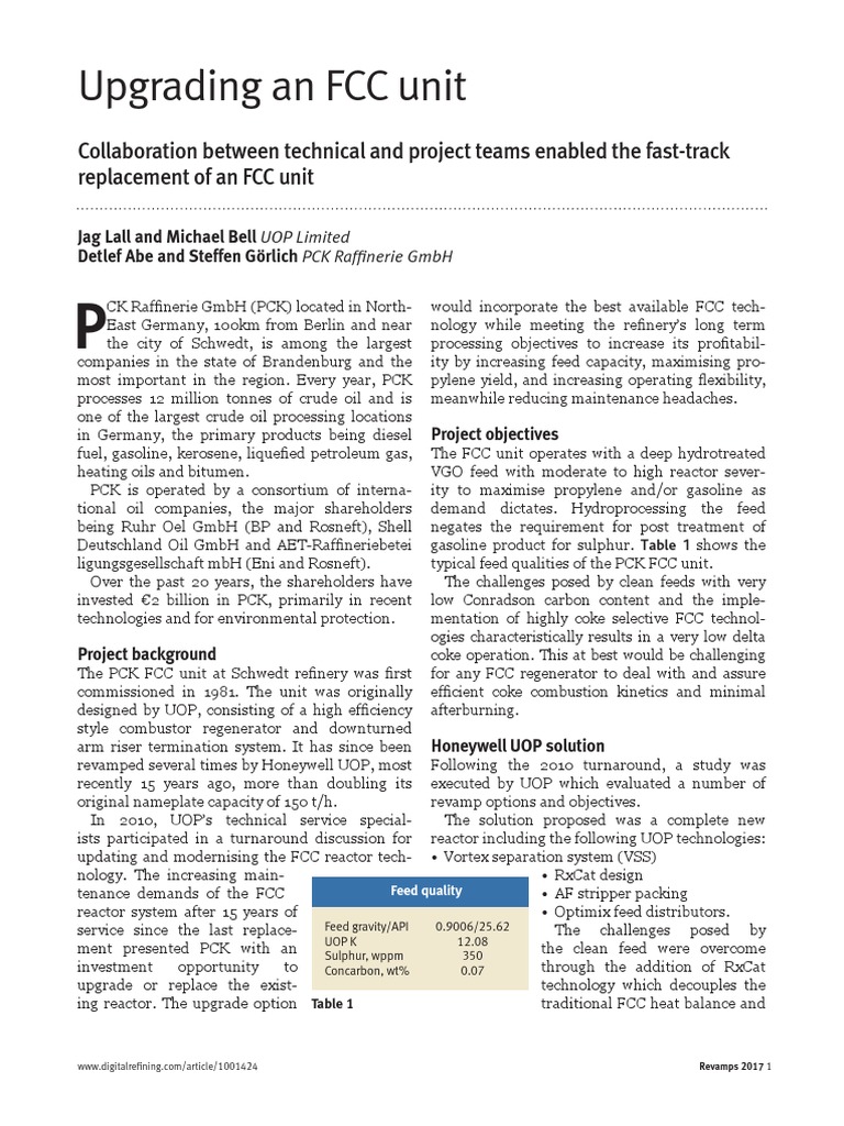 Upgrading An Fcc Unit Pdf