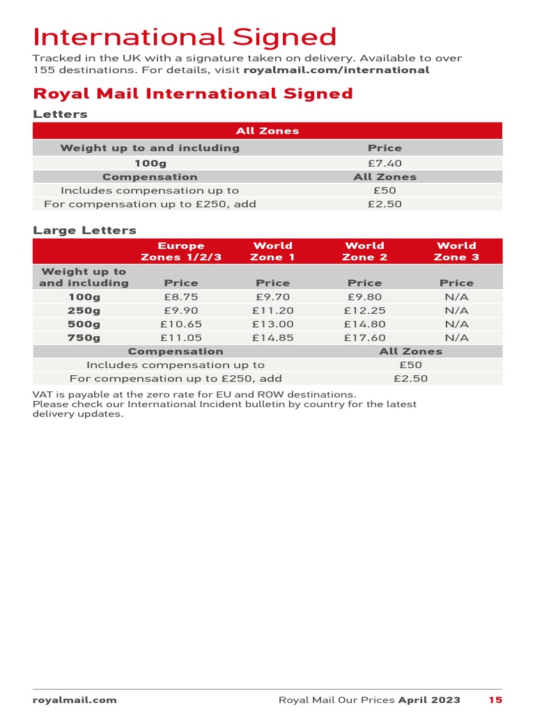 Royal-Mail-Our-Prices-April-2023-Ta 5 | PDF