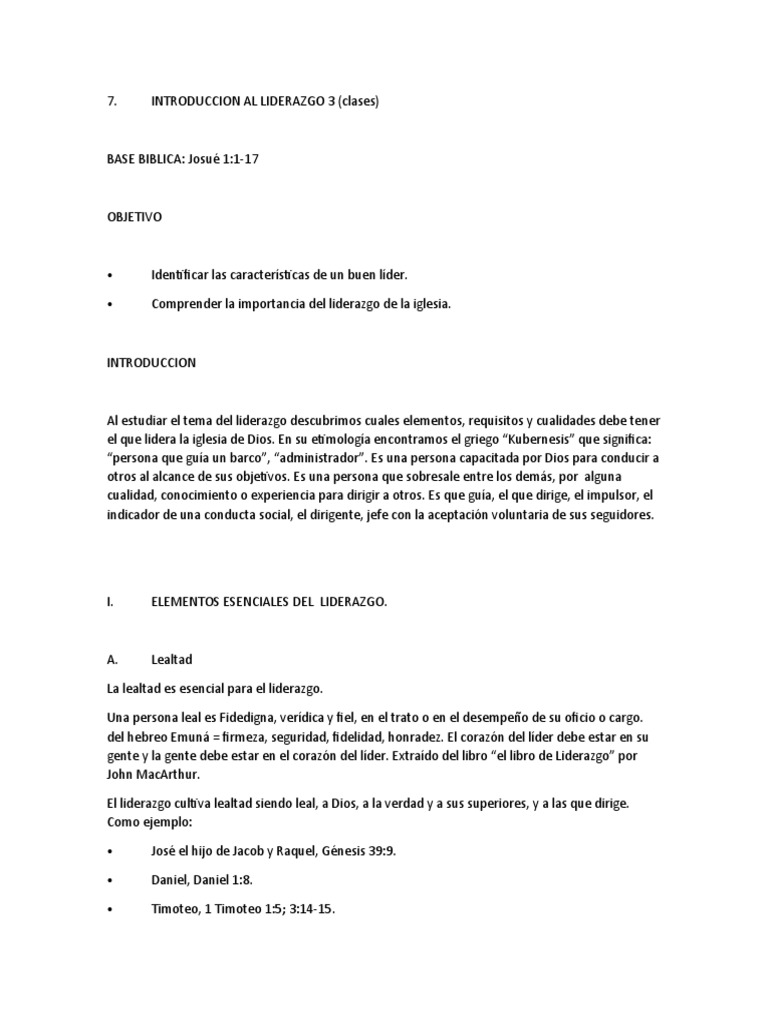 Características del Liderazgo Eficaz | PDF | Cristo (título) | Liderazgo
