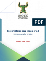 Matemáticas para Ingeniería L: Funciones de Varias Variables