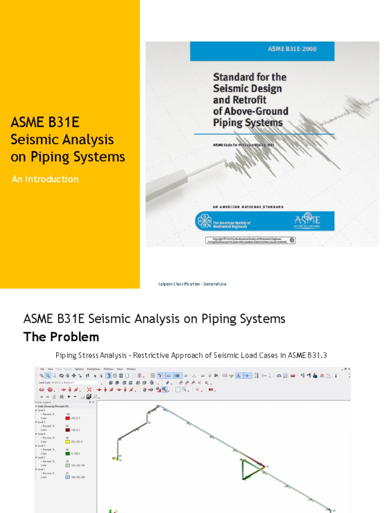 ASME B31E Seismic Analysis Overview | PDF | Analysis | Solid Mechanics
