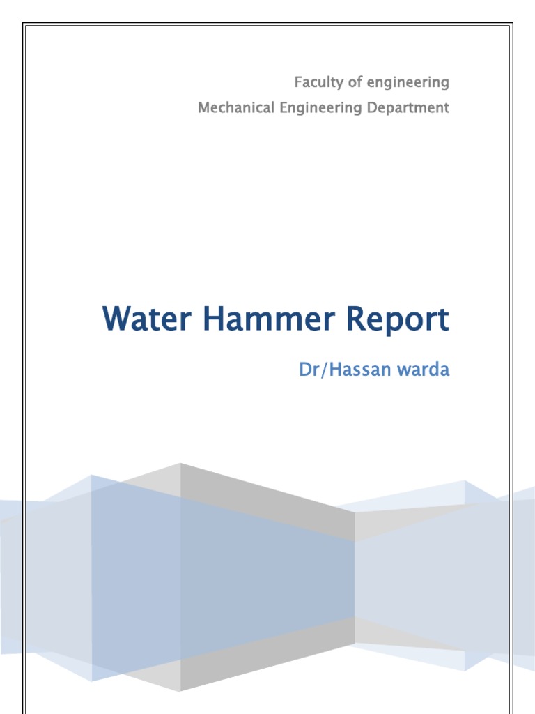 Water Hammer Analysis and Solutions | PDF | Pump | Pipeline Transport