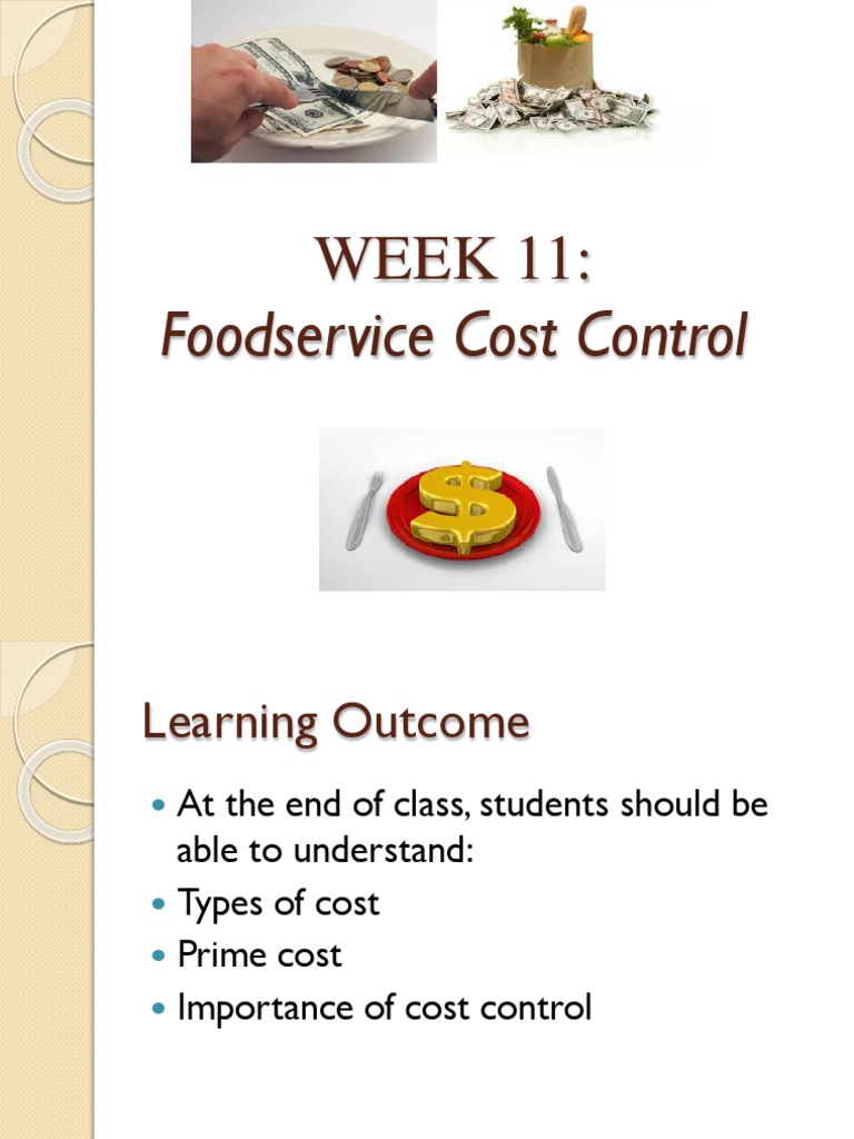 Foodservice Cost Control Essentials | PDF