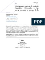 Propuesta Didáctica para Trabajar La Sintaxis en Una Gramática Orientada A Las Competencias en Segundo y Tercero de La ESO