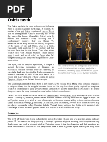 Osiris Myth
