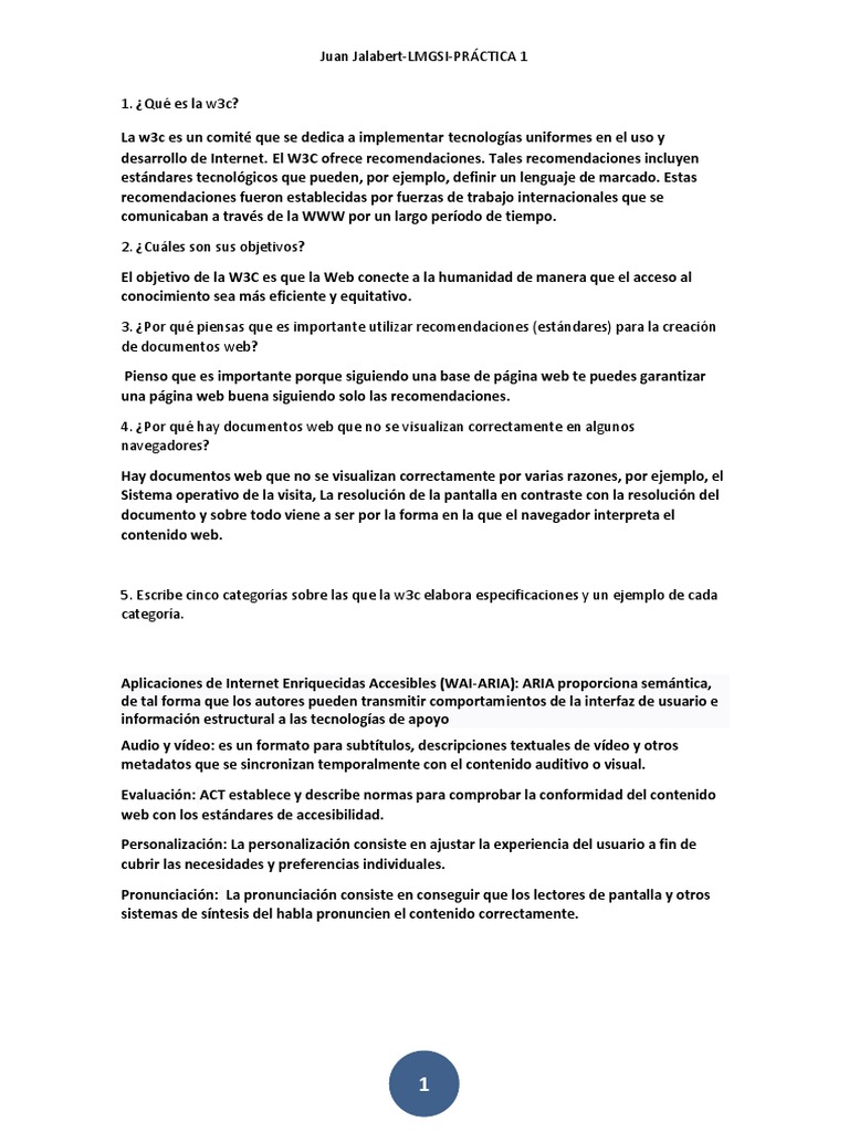 Importancia de W3C en Estándares Web | PDF | Red mundial | Internet y web